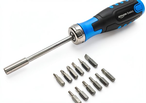 Amazon Basics 12-in-1 Magnetic Ratchet Screwdriver Set-0