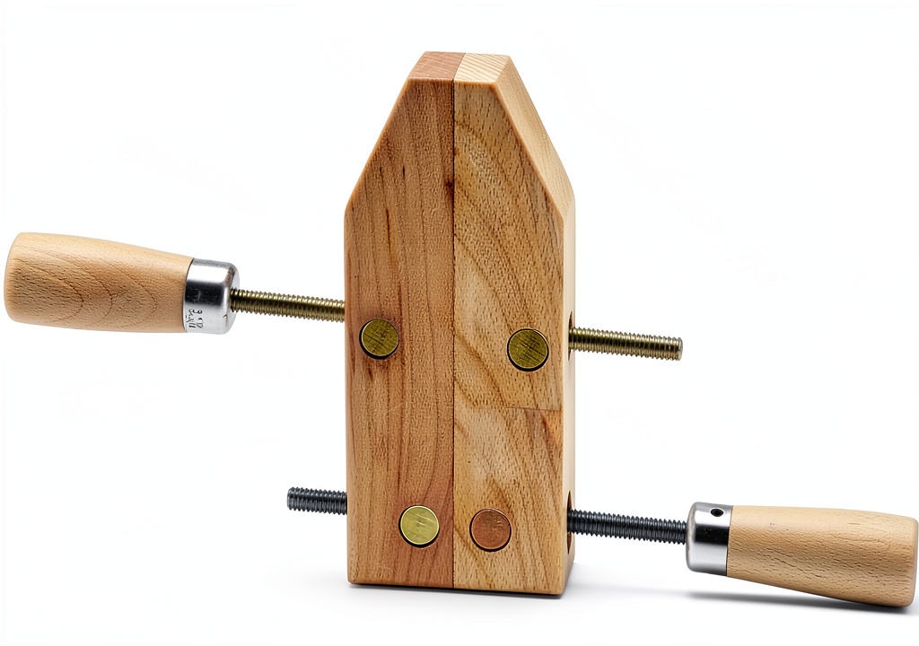 Miro-Moose hand screw clamp in use on a wooden assembly