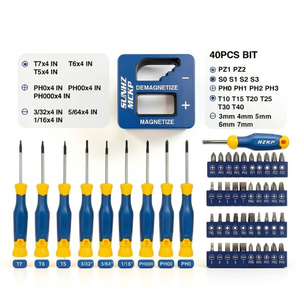 SUNHZ MCKP 66-Piece Screwdriver Set Alloy Steel Magnetic-1