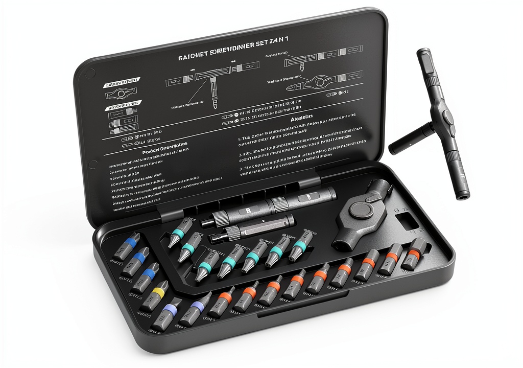 R RUCKERCO screwdriver set with bits and case