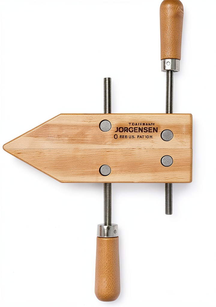 Pony hand screw clamp in use on a wooden workbench