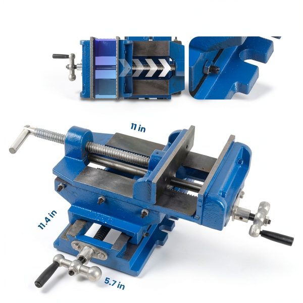 Cross Slide Drill Press Vise Ama-haohao Alloy Steel-2