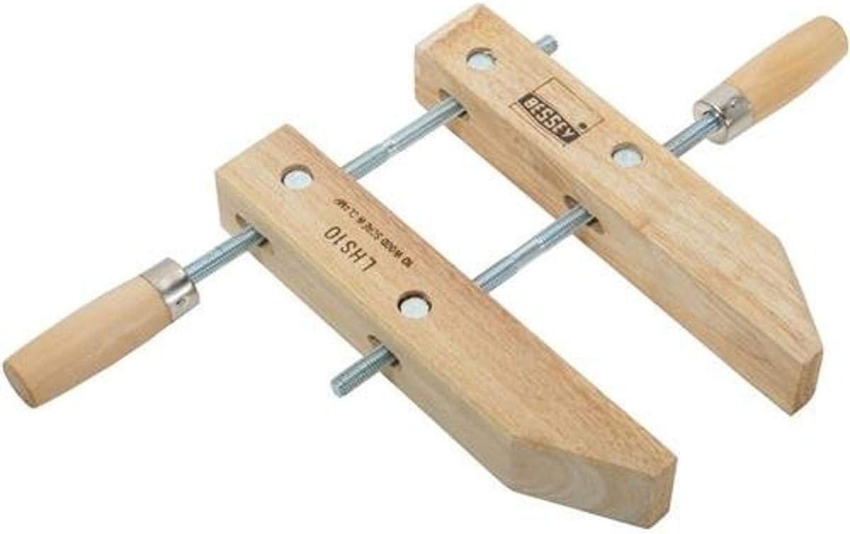 Bessey hand screw clamp in use on a woodworking project