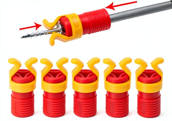 BORDSTRACT Hand Screw Clamp Holder ABS Plastic Red 40mm-3