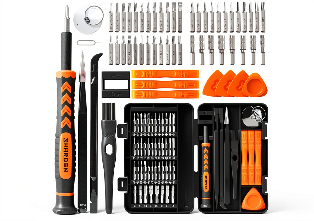 Sharden screwdriver set being used to open a smartphone
