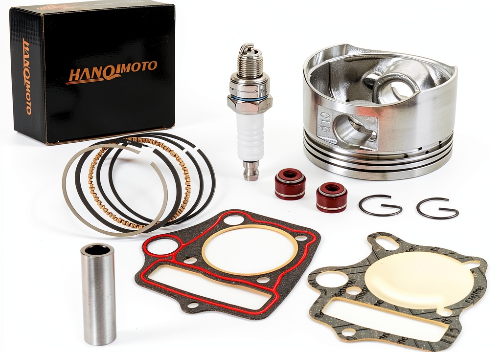 Installing HANQIMOTO piston set on an ATV engine