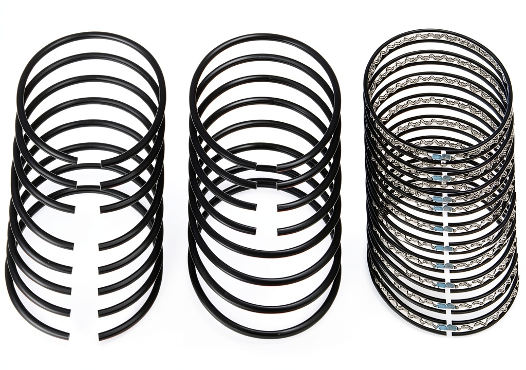 Sealed Power piston ring set displayed with dimensions