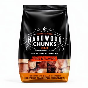 Fire & Flavor Premium All Natural Wood Chunk Bundle for Smokers - Wood Chunks for Smoking - Smoker Wood Chunks - Smoker Accessories Gifts for Men and Women - Oak, Apple, Hickory-0