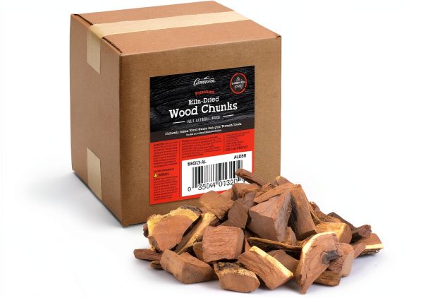 Alder Wood Chunks Camerons 420 cu in Natural BBQ Smoker Fuel 5 lb-0