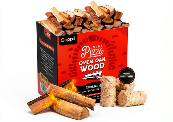 Goppli Kiln Dried Pizza Oven Wood - 5-6" Oak Logs 12-14 lbs-0