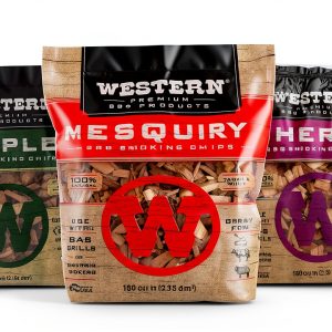 Western BBQ Smoking Wood Chips 4‑Pack – Apple, Mesquite, Hickory,-0