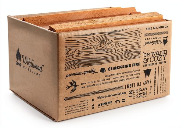 Wildwood Grilling Kiln-Dried Cedar Wood Kindling - Medium Hearth Box - Perfect for Indoor Fireplaces, BBQ Grills, Outdoor Fire-pits, Pizza Ovens & Smokeless Fire Pits-0