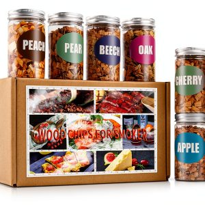INSISART Natural Wood Chips Smoker Pack 8 Flavor Assortment 8oz Each-0