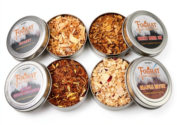 Foghat Fuel Sampler Four Pack Whiskey Oak Hickory Mesquite Maple Chips-0