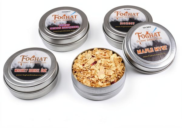 Foghat Fuel Sampler Four Pack Whiskey Oak Hickory Mesquite Maple Chips-2