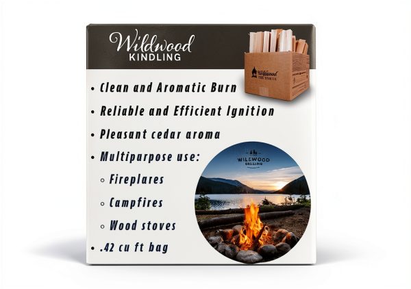 Wildwood Grilling Kiln-Dried Cedar Wood Kindling - Medium Hearth Box - Perfect for Indoor Fireplaces, BBQ Grills, Outdoor Fire-pits, Pizza Ovens & Smokeless Fire Pits-3