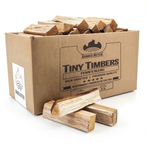 Tiny Timbers Kiln Dried Hardwood 5 inch Splits for Fire Pit Pizza Oven-0